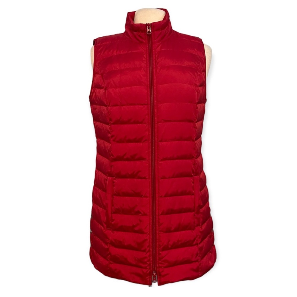 J. Jill Quilted Red Puffer Vest